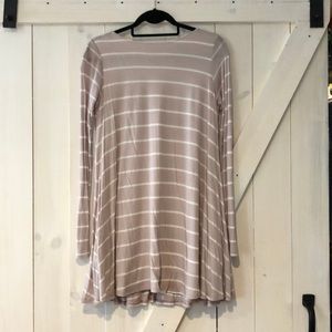 Long Sleeve Stripped Dress
